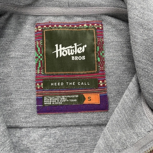 Howler Bros Shaman Hoodie Jacket Mens S Gray Full Zip Aztec Southwestern Adult - Picture 4 of 13